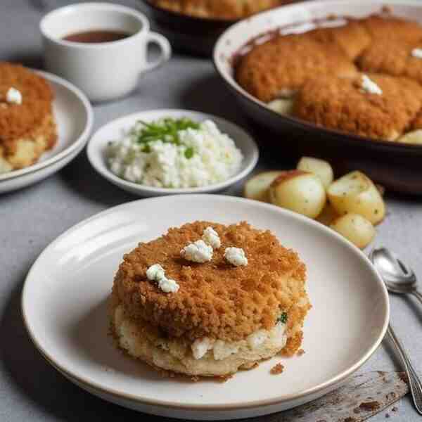 Хычины с сыром брынзой и картофелем